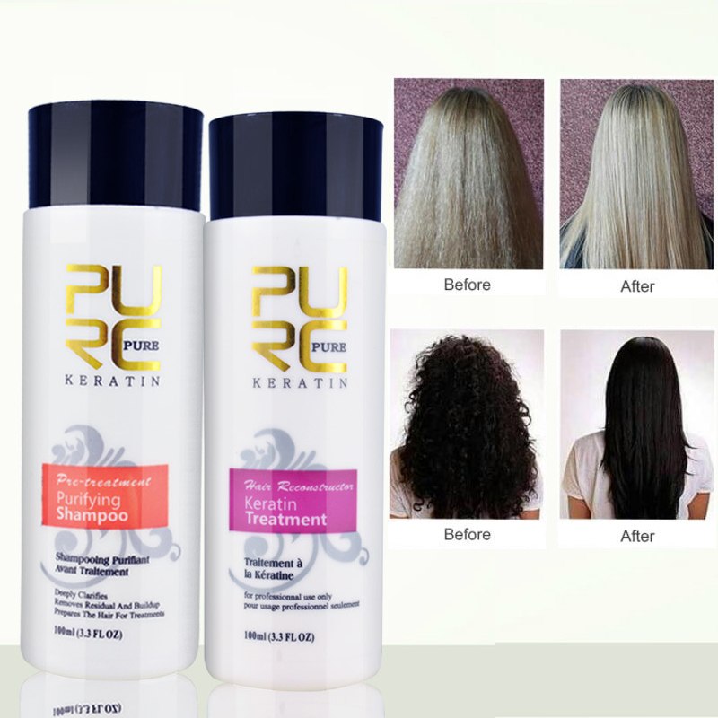 PURC Straightening Hair Repair And Straighten Damage Hair Products Brazilian Keratin Treatment Purifying Shampoo